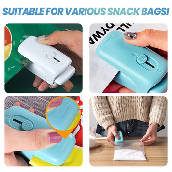 Συσκευασία μηχανήματος σφράγισης τσάντας θερμότητας μίνι Σάκοι στεγανοποίησης θερμικές πλαστικές σακούλες τροφίμων Κλείσιμο πρακτικό αυτοκόλλητο σφραγίδα για συσκευές κουζίνας τροφίμων