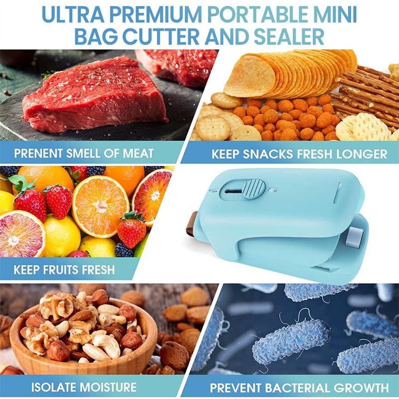 Mini toplinski stroj za zavarivanje vrećica Vreće za zatvaranje paketa Termalno plastično zatvaranje vrećica za hranu Praktično brtvljenje naljepnica za hranu Kuhinjski uređaji