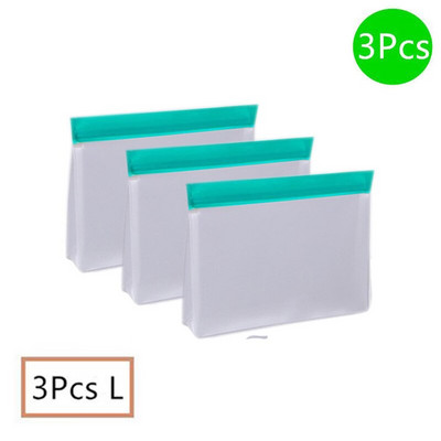 12 bucăți/set Stand Up PEVA Sac de depozitare a alimentelor Upgrade rezistent la scurgeri Top Stand Up Reutilizabil Congelator Sandwich Ziplock Geantă din silicon Dropship