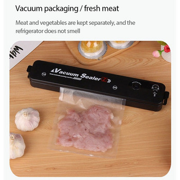 Μηχανή συσκευασίας τροφίμων οικιακής χρήσης με ηλεκτρική σκούπα Μηχάνημα συσκευασίας τροφίμων Σφραγιστικό φιλμ EU/US Plug Vacuum Packer with 10pcs Food Vacuum Bags Kichen Tool