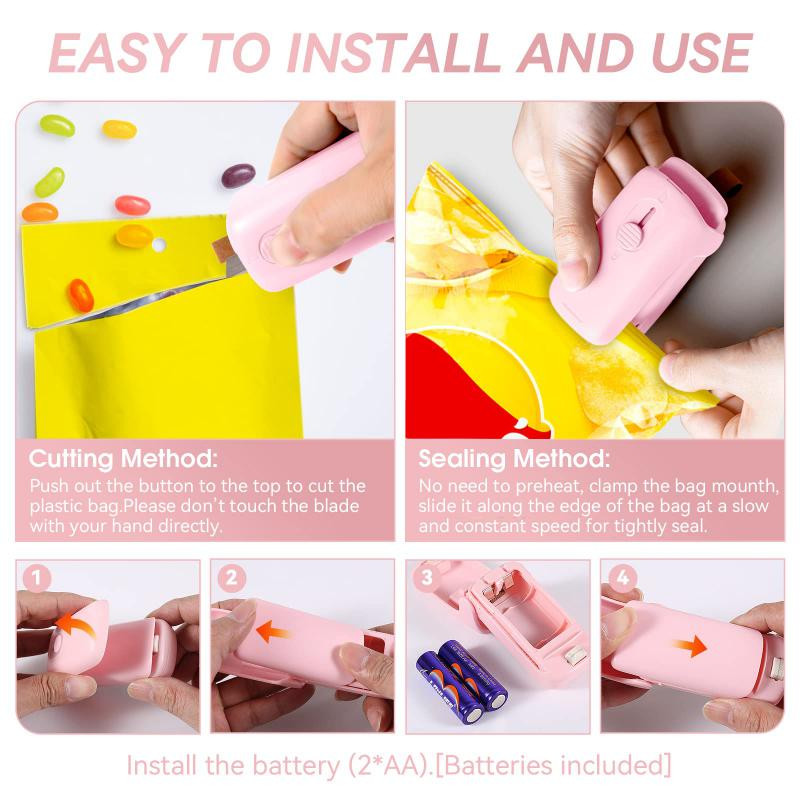 Mini mașină de etanșare a pungilor termice Pachet Pungi de etanșare Închidere pentru pungi din plastic termic pentru alimente.