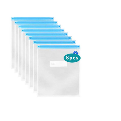 Vakuuminis sandarus laikymo maišelis su užtrauktuku Daugkartinis šaldiklio konteineris Sous Vide Gaminimas ir maistas Laikykite šviežią Organizatorius su sandarinimo spaustukais