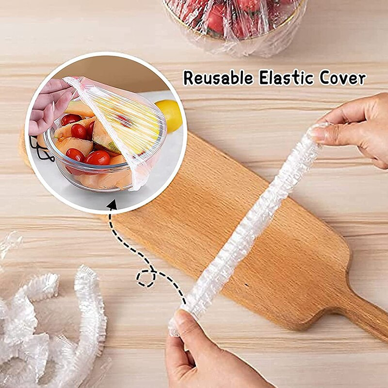 Plastične folije za višekratnu upotrebu Vreće za čuvanje svježeg materijala Elastične PE navlake za pohranu hrane Brtvljenje rastezljivih poklopaca za zdjele Kuhinjski dodaci Alati za hranu