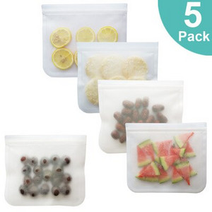 6/12 balení Ziplock opakovane použiteľných vreciek na skladovanie potravín, BPA zadarmo, nepriepustné občerstvovacie vrecká na obed, mrazničku, ovocie, FDA triedy, vrecko na skladovanie potravín