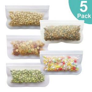 6/12 balení Ziplock opakovane použiteľných vreciek na skladovanie potravín, BPA zadarmo, nepriepustné občerstvovacie vrecká na obed, mrazničku, ovocie, FDA triedy, vrecko na skladovanie potravín