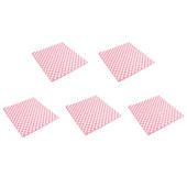 500 bucăți de hârtie în carouri pentru coș de bomboane, pentru împachetat alimentar, respingător pentru grăsimi, ambalaj pentru burgeri, roșu și alb