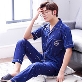 Pijamale de primăvară pentru bărbați cu mânecă scurtă