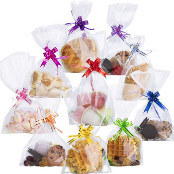 Τσάντες Clear Cello Cookie Treat Party σελοφάν Τσάντα Δώρο Μπομπονιέρα Μπομπονιέρας Αρτοποιείου Επίπεδος γάμος Διαφανής σφραγίδα Self Supplies Γενέθλια