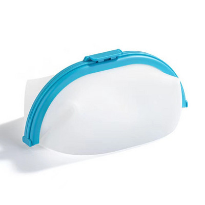 Silikonske vrećice za višekratnu upotrebu, sigurno kućanstvo, praktična vrećica za pohranu hrane za grickalice, vrećica, sklopiva torbica, spremnici s brtvljenjem Sivi