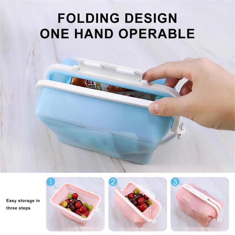 Silikonska vrećica za čuvanje svježine hrane Silikonska kutija za čuvanje voća i povrća Sklopiva vrećica za zaključavanje koja ne curi za hranu Vreća za mikrovalnu pećnicu