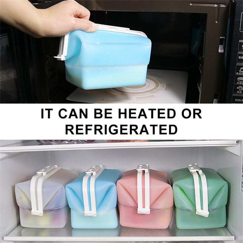 Silikonska vrećica za čuvanje svježine hrane Silikonska kutija za čuvanje voća i povrća Sklopiva vrećica za zaključavanje koja ne curi za hranu Vreća za mikrovalnu pećnicu