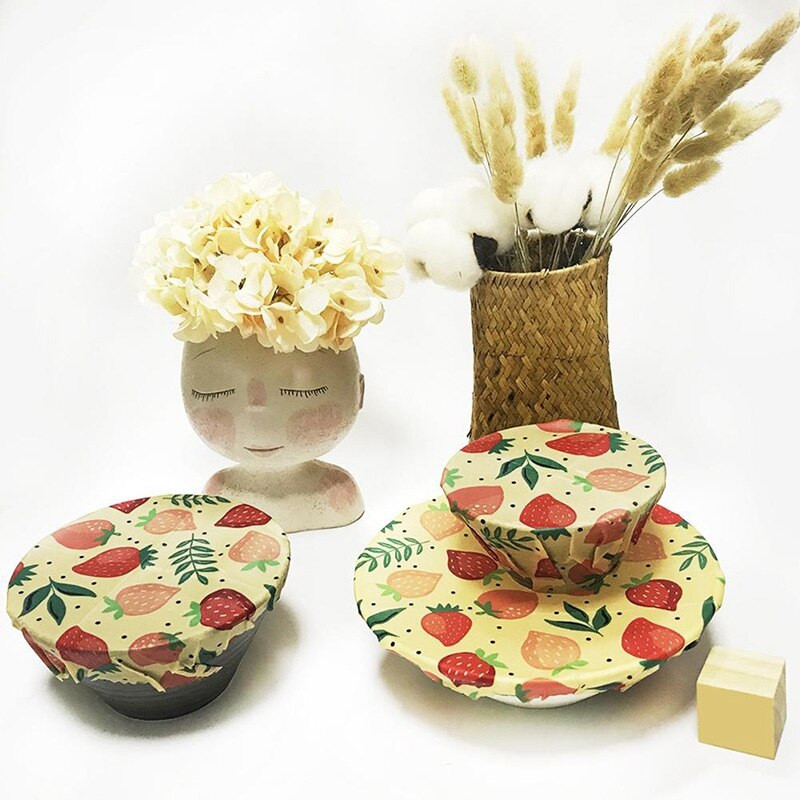 1 rinkinys daugkartinio naudojimo bičių vaško audinio įvynioklis maistui šviežias maišelio dangtelis Džiunglių vakarėlio bičių vaško įvynioklis sumuštinių sūriui