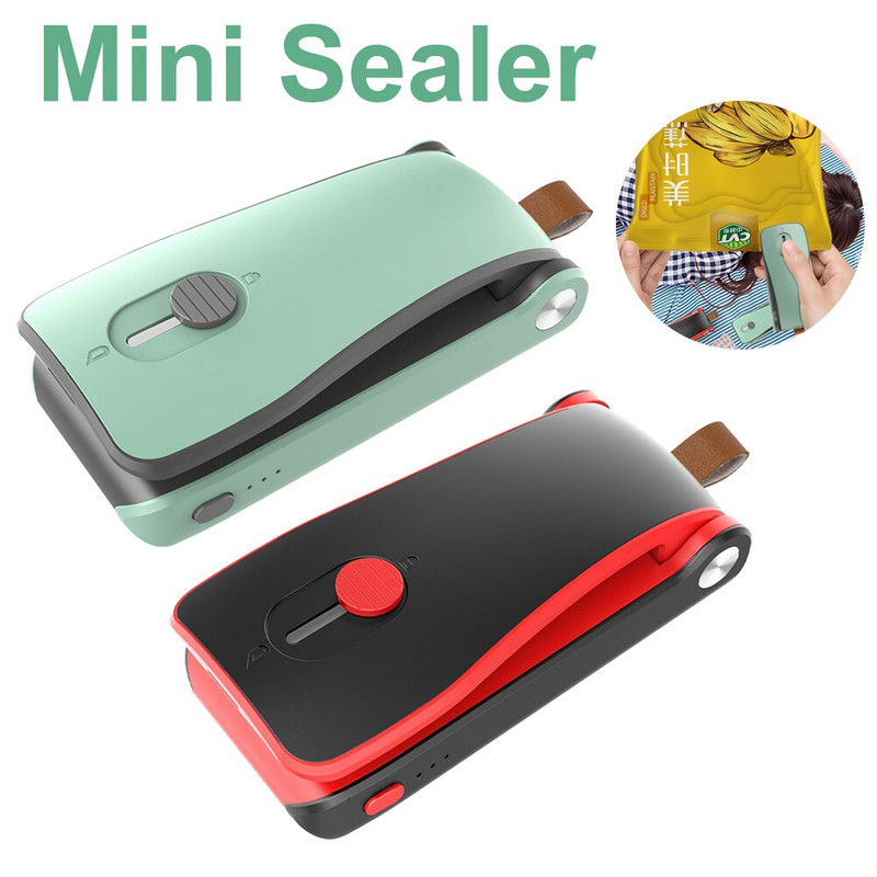 2-v-1 mini uzatvárač vreciek, ručný tepelný uzatvárač, rezačka, 3-stupňové nastavenie teploty, skladovanie potravín, uzatvárací stroj, kuchynské príslušenstvo