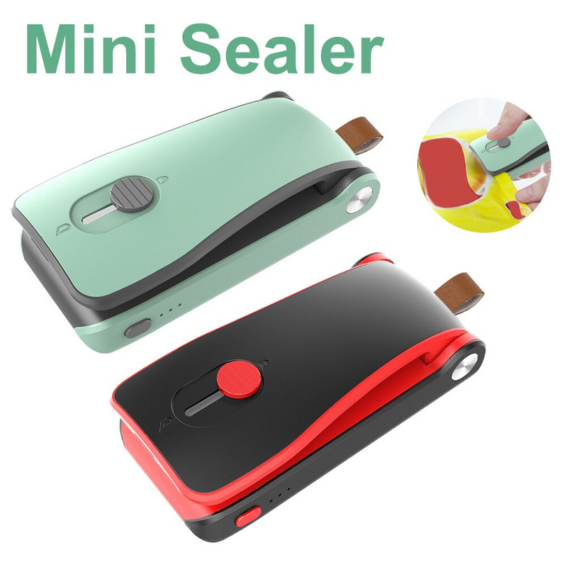 2-v-1 mini uzatvárač vreciek, ručný tepelný uzatvárač, rezačka, 3-stupňové nastavenie teploty, skladovanie potravín, uzatvárací stroj, kuchynské príslušenstvo
