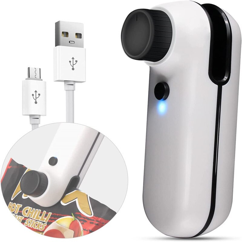 Aparat de etanșare cu vid pentru depozitarea alimentelor Mașină de etanșat pungi multifuncționale cu cablu Aparate de etanșare reîncărcabile prin USB Ambalarea ustensilelor de bucătărie