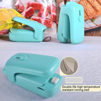 2 в 1 Mini Slide Heat Sealer Преносим каппер Съхранение на храна Домакинска ръчна запечатваща опаковъчна машина за различни найлонови торбички