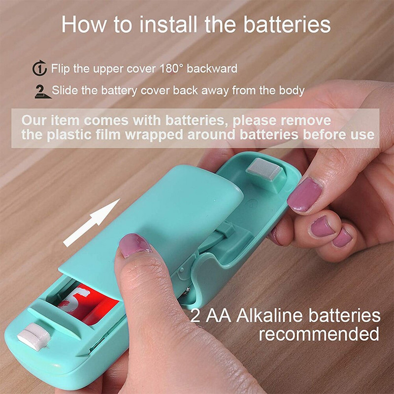 2 in 1 Mini Slide Heat Sealer Nešiojami dangteliai maisto laikymo Buitinė rankinė sandarinimo pakavimo mašina įvairiems plastikiniams maišeliams