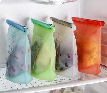 Επαναχρησιμοποιήσιμες δωρεάν σακούλες κατάψυξης τσάντες αποθήκευσης BPA για σάντουιτς σνακ Γαλόνι στεγανές σακούλες σιλικόνης 500ml 1000ml 1500ml