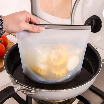 Pungi reutilizabile pentru congelator pungi de depozitare BPA pentru gustare sandvici galoane saci din silicon rezistente la scurgeri 500ml 1000ml 1500ml