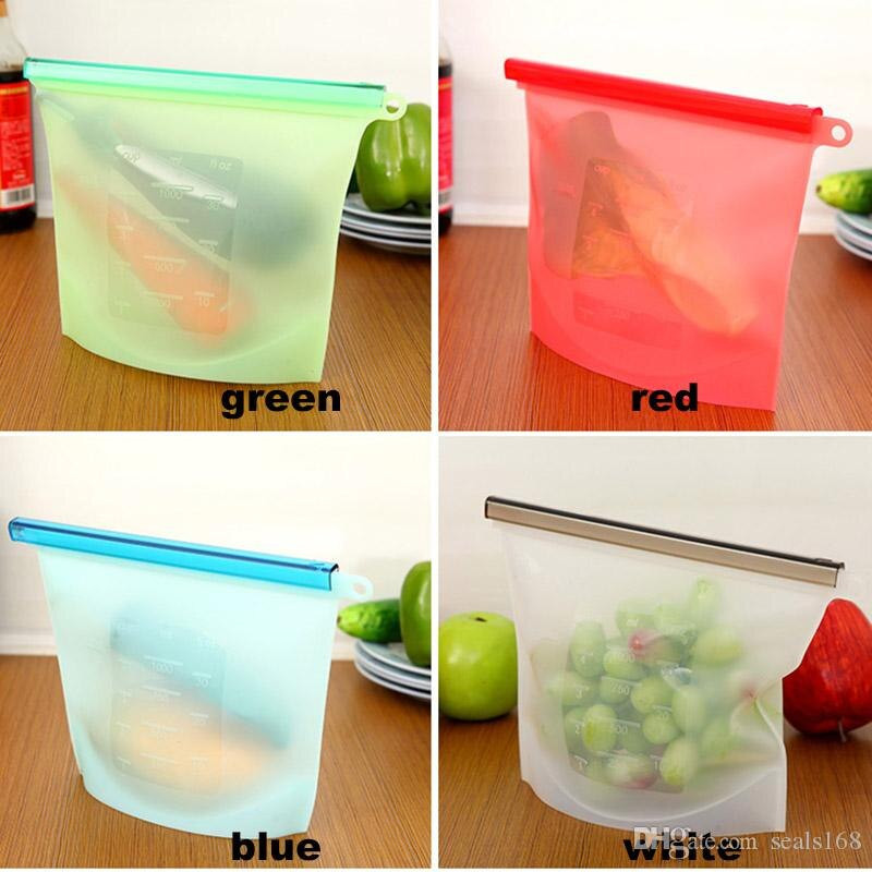 Pungi reutilizabile pentru congelator pungi de depozitare BPA pentru gustare sandvici galoane saci din silicon rezistente la scurgeri 500ml 1000ml 1500ml
