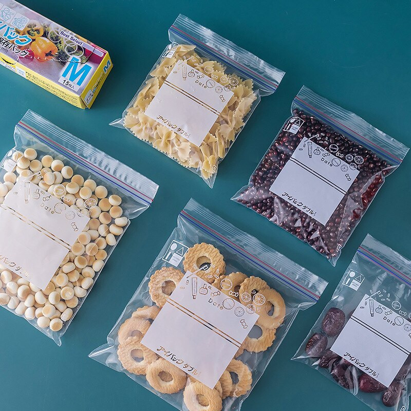 1Box Wrap Plastične vrećice za pakiranje Vreća za pohranu hrane Zamrzivač za višekratnu upotrebu Vreća za zatvaranje sendviča Kuhinjski hladnjak Čuvanje hrane