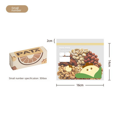 Plastična vrećica za očuvanje svježine hrane Cartoon Grade Kućansko povrće Voće Dvostruko rebrasto Održavanje svježe hrane za višekratnu upotrebu Ekološki proizvod