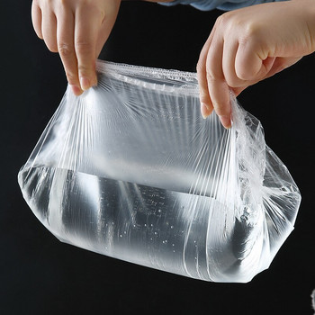100/200PCS Σετ τσάντα φρεσκάδας μίας χρήσης Υπολείμματα και υπολείμματα φρεσκάδας Κάλυμμα μπολ Ελαστικό στόμα με πλαστικό κάλυμμα