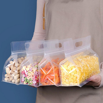 Επαναχρησιμοποιήσιμη τσάντα αποθήκευσης τροφίμων σιλικόνης Stand Up με φερμουάρ Κλειστή τσάντα Φορητή στεγανή τσάντα Φρέσκες σακούλες Εργαλεία Δοχεία Ba N0T3