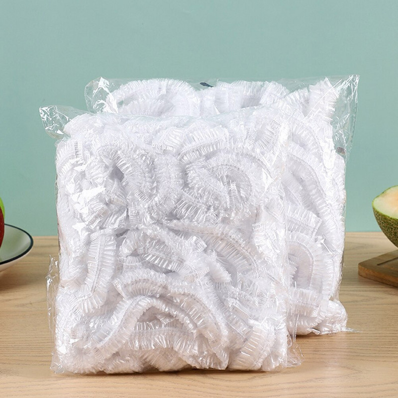 100 ühekordset toidukatet plastpakend Elastsed toidukatted hoiuruum värske kott puuviljakaussi tassi kate Köögitarvikud