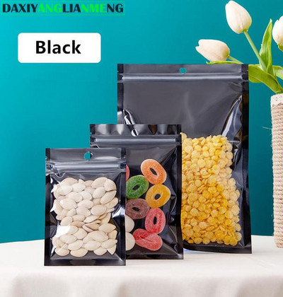 100 komada ravna prozirna prednja plastična viseća vrećica s mogućnošću ponovnog zatvaranja Gumb za grickalice Glava baterije Konopac Vrećice za pakiranje ljepote Nokti