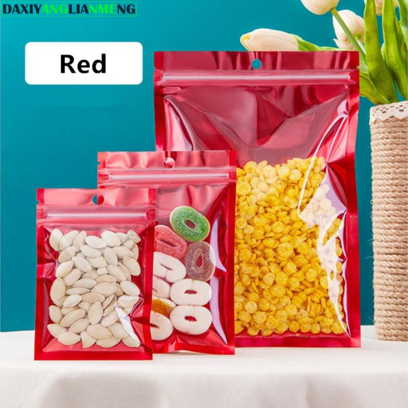 100 komada ravna prozirna prednja plastična viseća vrećica s mogućnošću ponovnog zatvaranja Gumb za grickalice Glava baterije Konopac Vrećice za pakiranje ljepote Nokti