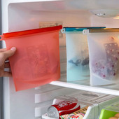 2 ks 1000ml silikónové vrecko na čerstvé potraviny, vákuovo uzavreté nádoby na skladovanie potravín, chladnička, mlieko, ovocie a mäso, organizér, opakovane použiteľné kuchynské náradie