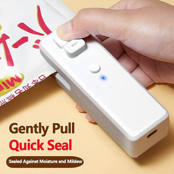 Chip Bag Sealer Heat Seal Portable Handheld Mylar Bag Sealer Adjustable 2 in 1 Heat Seal and Cutter Mini Food Resealer για
