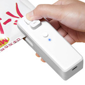 Mini etanșare pentru pungi Dispozitiv de etanșare și tăiere cu vid cu căldură de mână, reglabil 2 în 1, etanșare și tăiere cu căldură, mini etanșare pentru alimente pentru bucătărie