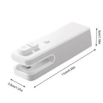 Уплътнител за торбички за чипове USB акумулаторен термоуплътнител с регулируема резачка 2 в 1 топлинно уплътняване и резачка Мини уред за повторно уплътняване на храна за кухня