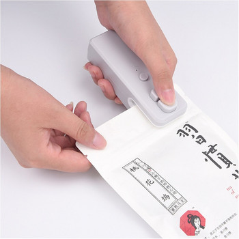 2 σε 1 Φορητό Mini Sealer Πλαστική Σφράγιση Ανοιχτήρι Επαναφορτιζόμενη USB τσάντα σνακ Σφραγιστικό και κόφτης για σφράγιση τροφίμων
