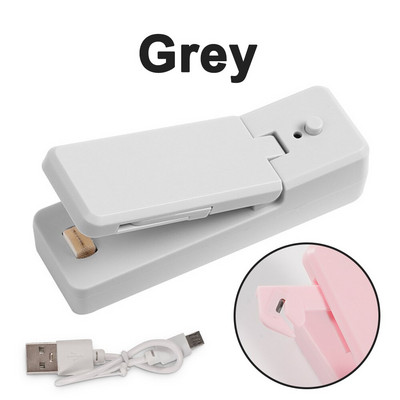 2 viename nešiojamasis mini sandariklis plastikinių maišelių sandarinimo atidarytuvas Įkraunamas USB užkandžių maišelio vakuuminis sandariklis ir pjaustytuvas maisto sandarinimui