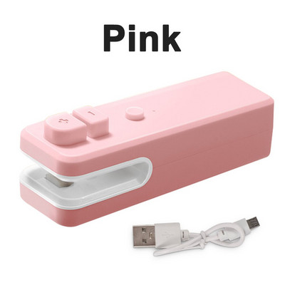 2 viename nešiojamasis mini sandariklis plastikinių maišelių sandarinimo atidarytuvas Įkraunamas USB užkandžių maišelio vakuuminis sandariklis ir pjaustytuvas maisto sandarinimui