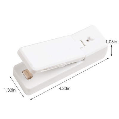 2 v 1 USB nabíjateľné mini klipy na vrecká, tepelné tesniace zariadenia s rezacím nožom, nabíjateľné prenosné tesniace zariadenie na skladovanie potravín v plastových vreckách