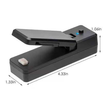2 v 1 USB nabíjateľné mini klipy na vrecká, tepelné tesniace zariadenia s rezacím nožom, nabíjateľné prenosné tesniace zariadenie na skladovanie potravín v plastových vreckách