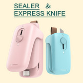 Greitas peilio kaitinimo sandarinimas dvejopo naudojimo nešiojamasis aparatas plastikinis maišelis Mini sandariklis maisto užkandžių laikymo pakuotės gnybtai virtuvės įtaisas