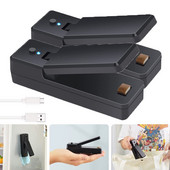 ABS 2 viename USB įkraunamas maisto sandariklis Mini karšto sandarinimo įtaisai su pjaustytuvu, nešiojamieji sandarikliai, skirti maisto laikymui, pakavimo spaustukai