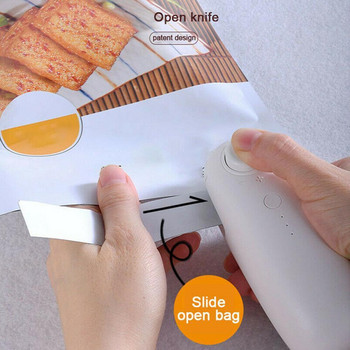 Μίνι ηλεκτρικό μηχάνημα θερμοσφράγισης φορητό κλιπ τσάντας Σνακ Τρόφιμα οικιακή τσάντα στεγανωτικό εργαλεία Συσκευασία Συρραπτικό τροφίμων Συσκευασία R9V0