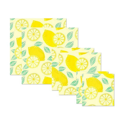 MLGB Set de 6 pachete de ambalaje din ceară de albine, ecologice, reutilizabile, ambalaje alimentare durabile, fără plastic, pentru depozitarea alimentelor.