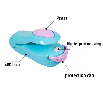 Mini Snacks Sealing Pocket Φορητό μηχάνημα σφράγισης πίεσης χεριών Πλαστική σακούλα Αυτοσφραγιζόμενο Ηλεκτρομηχανικό θερμομονωτικό