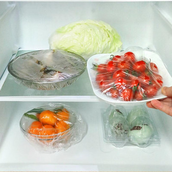 100 τεμάχια τροφίμων μιας χρήσης μεμβράνη κουζίνας ψυγείο φρέσκων φρούτων Ελαστική πολυλειτουργική προστατευτική μεμβράνη προστασίας από τη σκόνη
