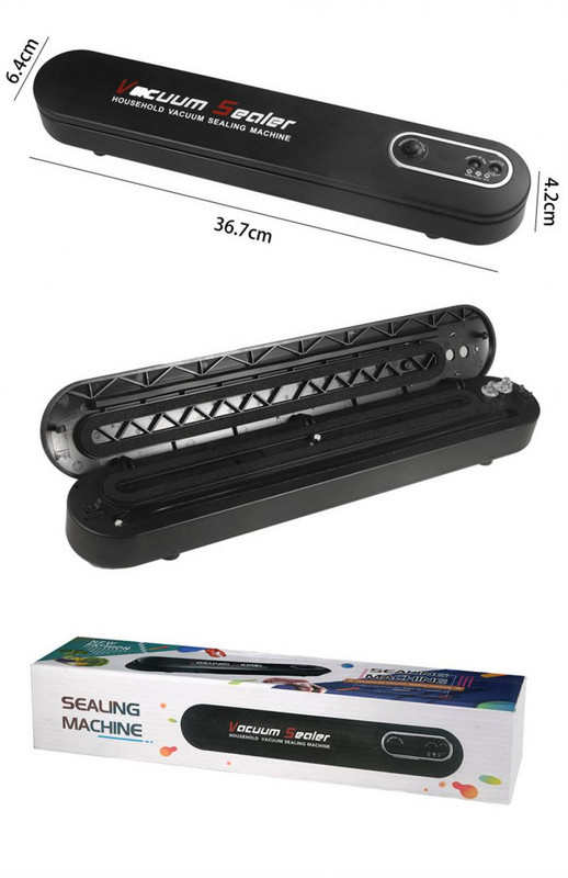 Aparat de sigilare cu vid pentru depozitare compactă pentru conservarea alimentelor, mașină de etanșare pentru ambalarea alimentelor umede și uscate de uz casnic complet automat