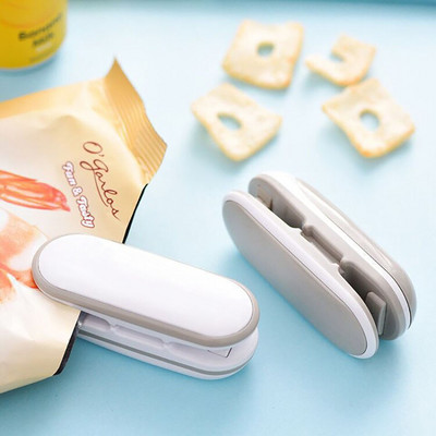 Nešiojamoji mini sandarinimo mašina 2 viename sandariklio atidarymo mašina Užkandžių maišelis Laikykite šviežią drėgmei atsparų sandarinimo mašiną virtuvės įrankis