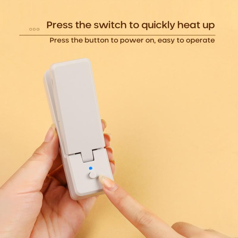 Naujo stiliaus rankinio presavimo maišelio spaustukas mažas buitinis įkraunamas nešiojamas plastikinis užkandžių maišelis šviežiai išlaikantis drėgmei atsparus sandariklis