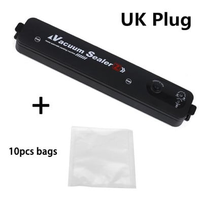 Virtuvės vakuuminio sandariklio pakavimo mašina su 10 vnt vakuuminių maišelių maisto sandarinimo maišelių spaustuko sandariklio maisto vakuuminio sandariklio pakavimo mašina